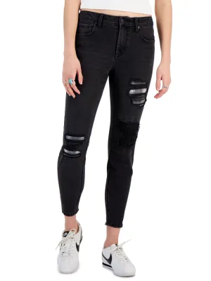 Women's Ripped Jeans,Black Spring Mood Outdoor Enthusiast Formal Chic Essentials
