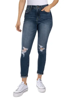 Women's Ripped Washed Jeans,Blue Smart Design