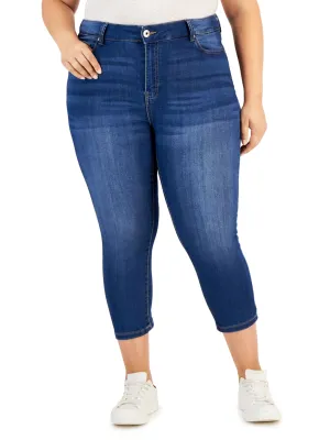 Daily Wear Nature Lover Women's Washed Cropped Jeans,Blue