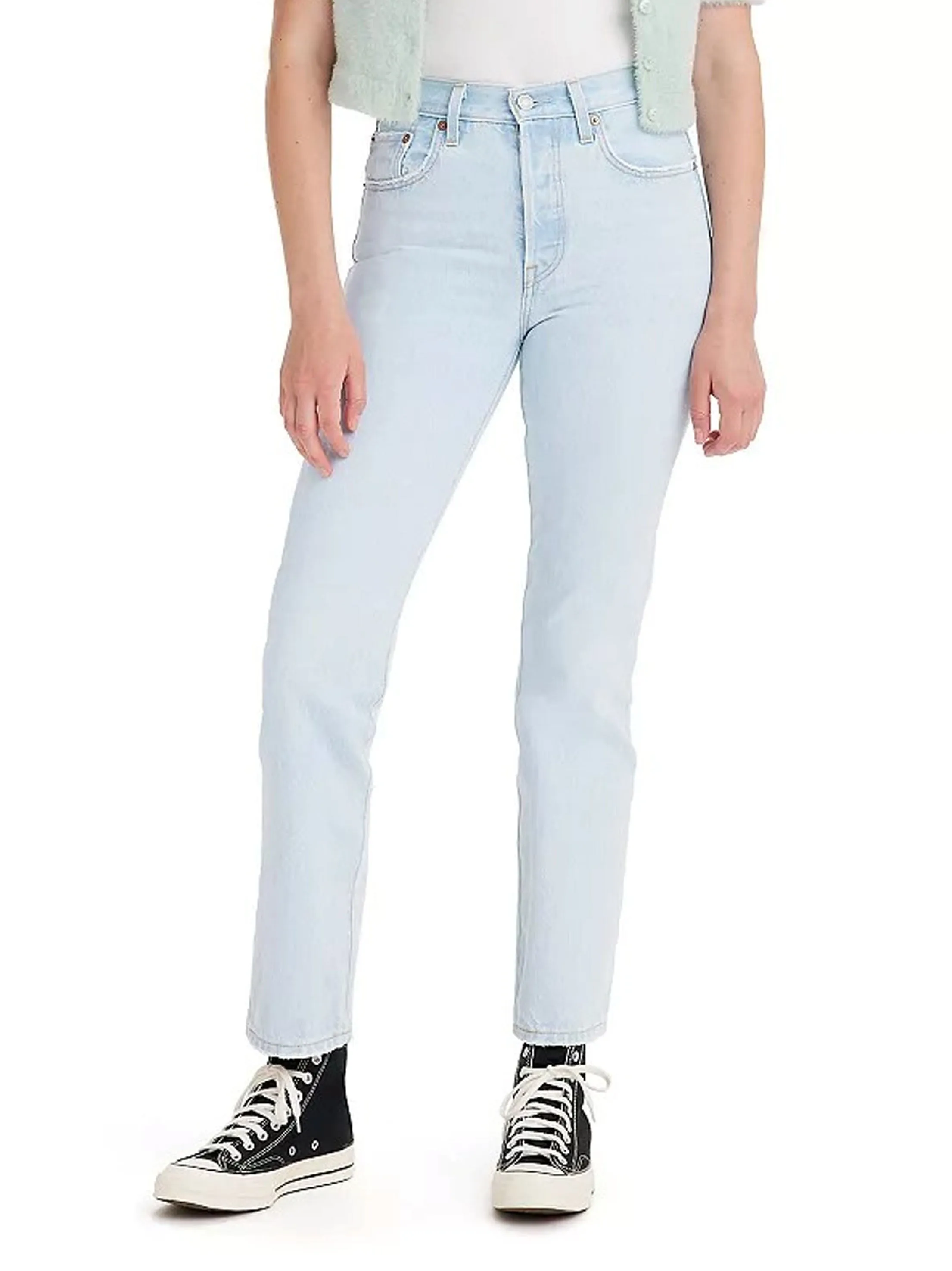 On The Move Women's Washed Jeans,Light Blue