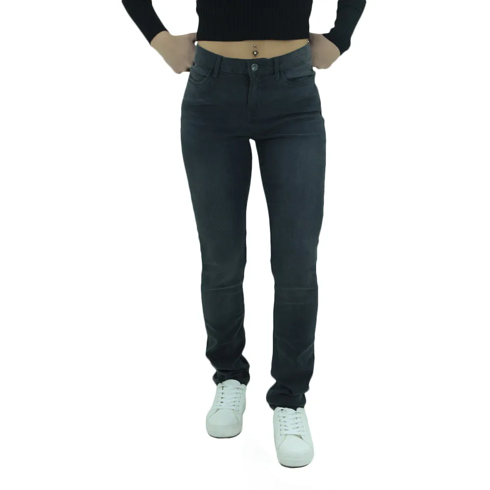 Women's Washed Skinny Jeans,Dark Grey Easy Pairing