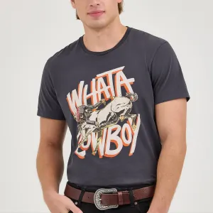 Wrangler? x Whataburger? Cowboy Graphic Black T-Shirt Ethically Sourced Material Eco Friendly Dyes