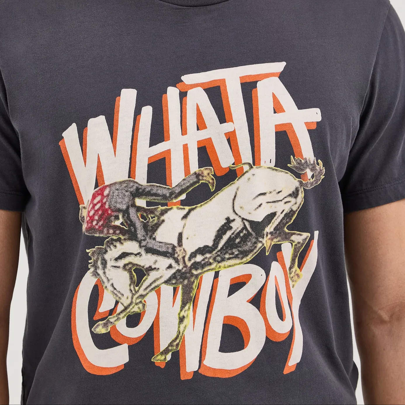 Wrangler? x Whataburger? Cowboy Graphic Black T-Shirt Comfy Fit Seasonal Outfit
