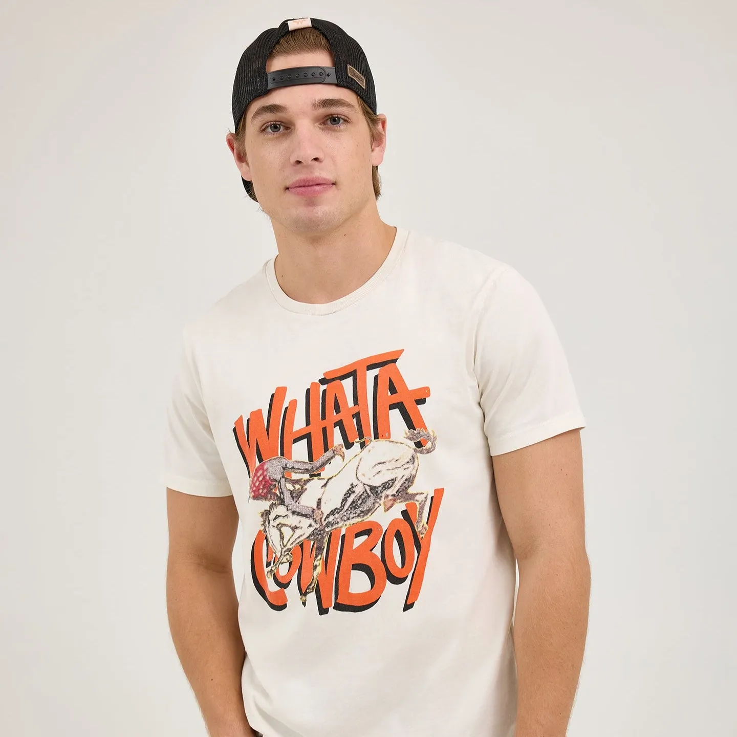 Wrangler? x Whataburger? Cowboy Graphic White T-Shirt EcoFriendlyMaterial
