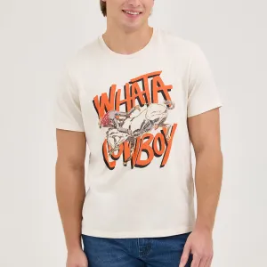 Wrangler? x Whataburger? Cowboy Graphic White T-Shirt Relaxed Smart