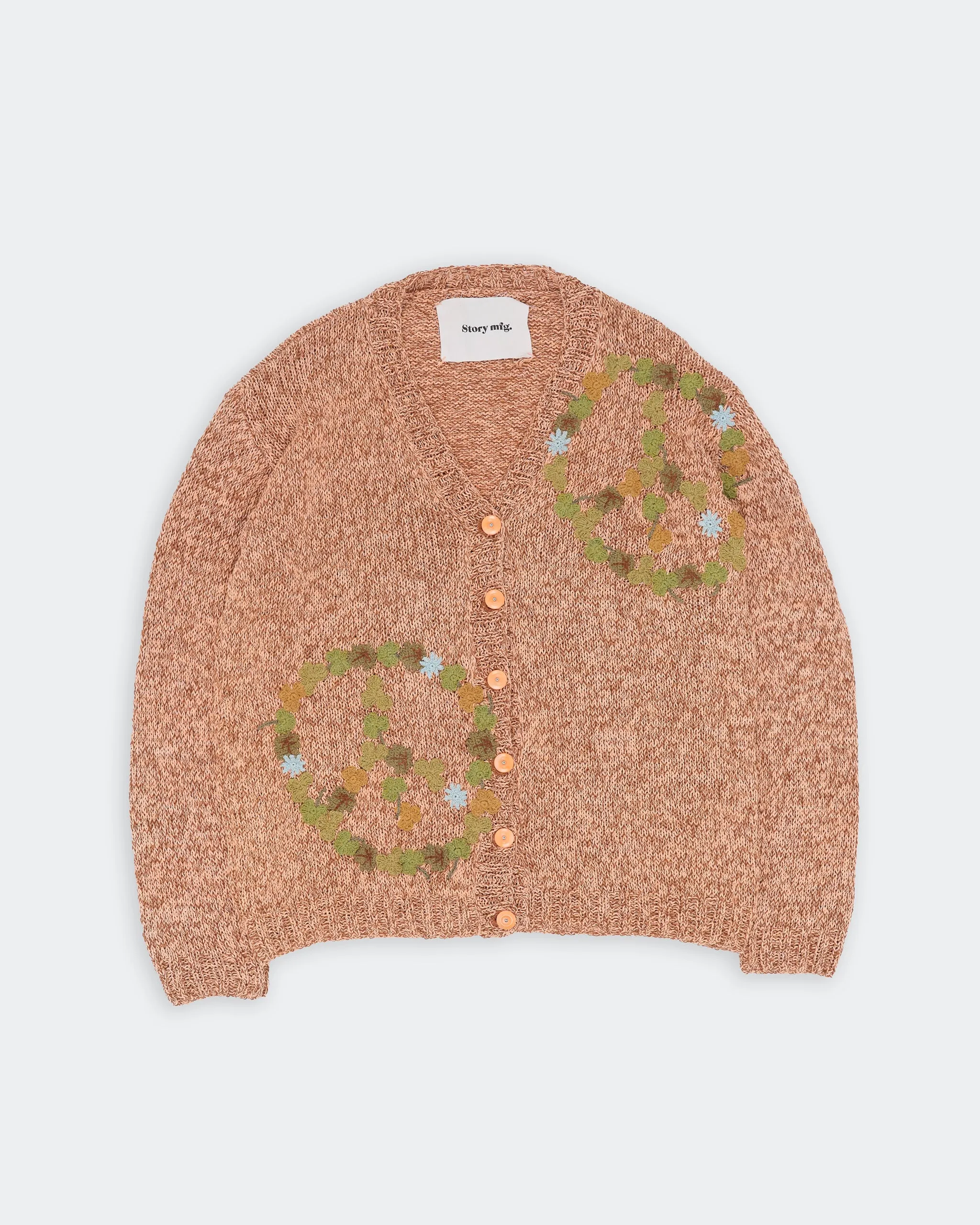 Snug Style Twinsun Knit Cardigan - Pink Peace