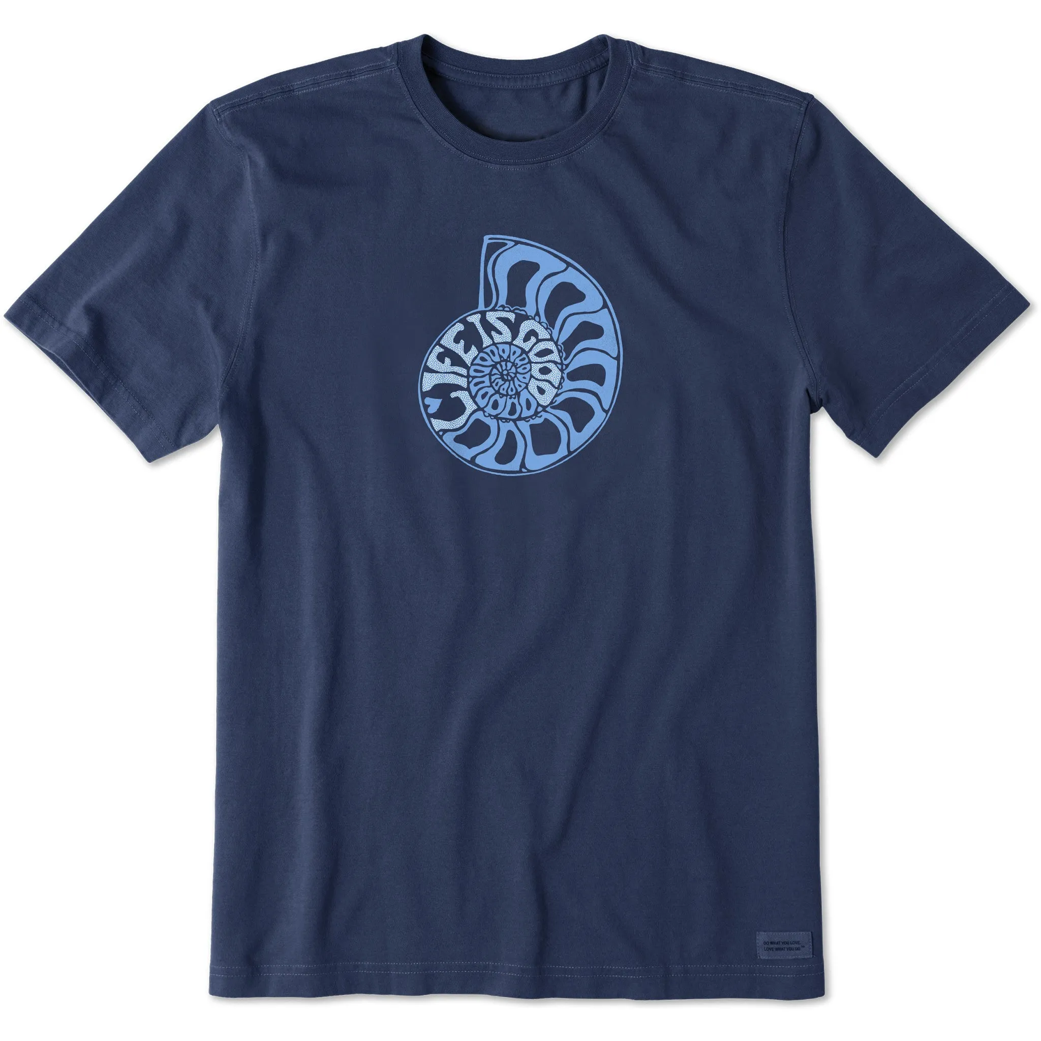 warm weather Easy Style Wear Men's Life is Good Seashell Short Sleeve Tee