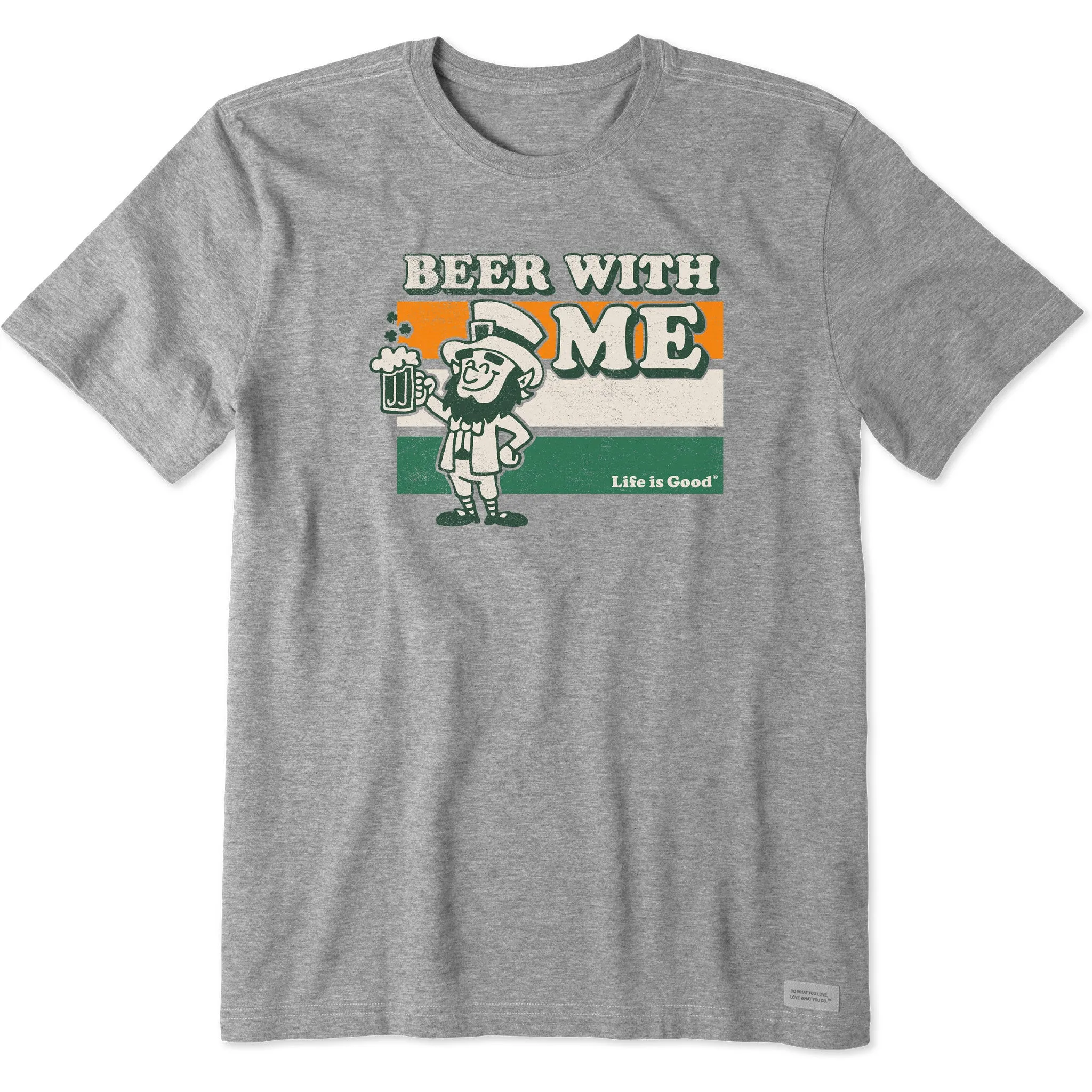 Functional Fashion Geometric Print Men's Leprechaun Beer with Me Short Sleeve Tee