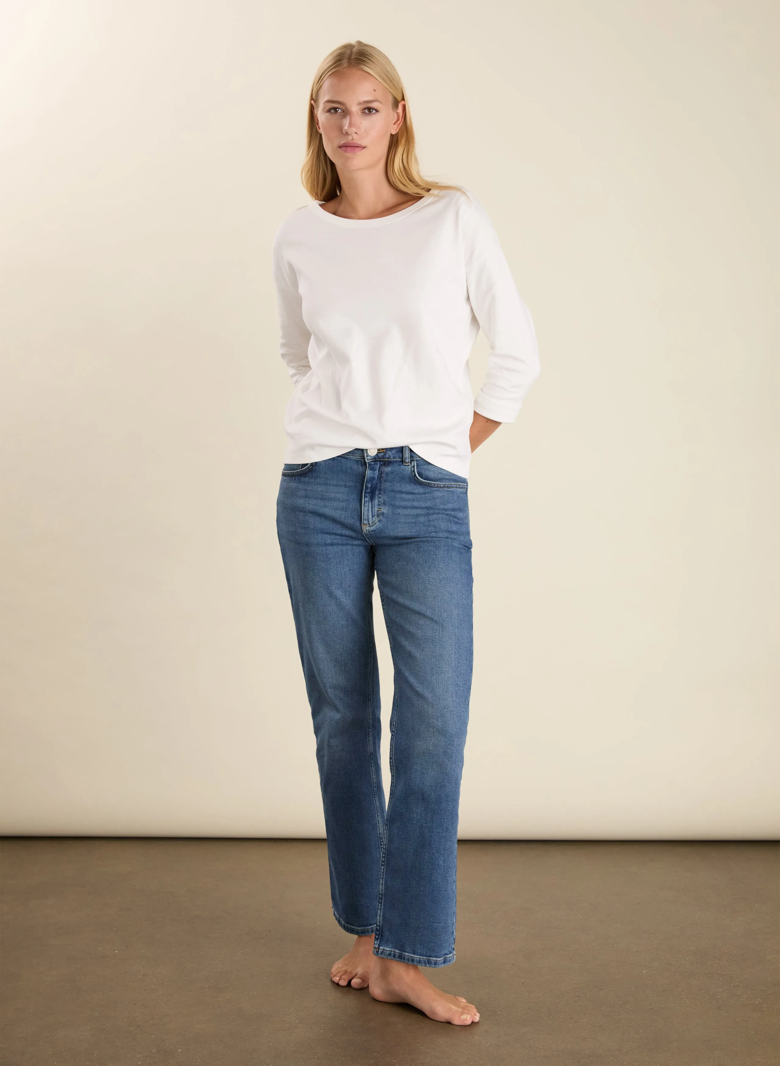 Zenna Organic Cotton Stretch Straight Leg Jeans Sustainable Denim Production